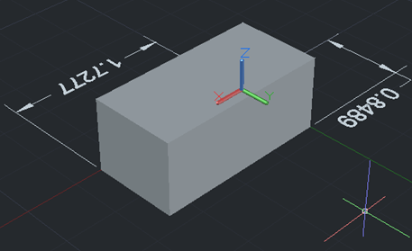 CAD長方體標注頂面與底面尺寸的方法