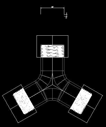 如何用CAD繪制一個三通管？