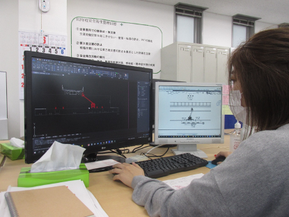 日本調查的技術人員使用中望CAD完善橋梁檢測的圖紙